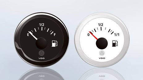 The ViewLine fuel level gauge provides information about the fuel level in the tank.